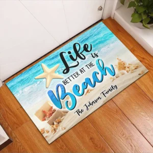 Personalized Life Is Better At The Beach Doormat CLE01090425202