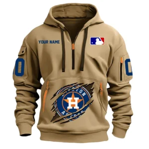 Performance Hoodie Half Zipper, Fan Edition Logo DMLB12 - Khaki