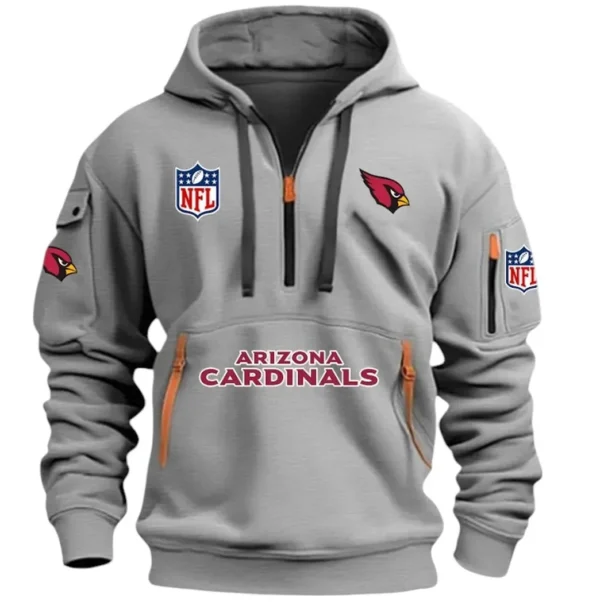 Training Hoodie Half Zipper, Fan-Friendly Logo Design DNFL13 - Grey
