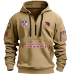 Performance Hoodie Half Zipper, Fan Edition Logo DNFL13 - Khaki