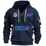 Training Hoodie Half Zipper, Fan-Friendly Logo Design DNFL13 - Navy