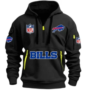 Performance Hoodie Half Zipper, Fan Edition Logo DNFL13 - Black