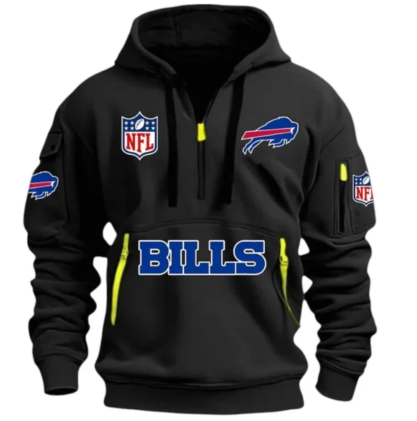 Performance Hoodie Half Zipper, Fan Edition Logo DNFL13 - Black