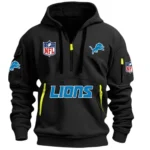 Outdoor Half-Zip Hoodie, Team Spirit Logo Design DNFL13 - Black