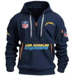 Everyday Hoodie Half Zipper, Athletic-Inspired Logo DNFL13 - Navy