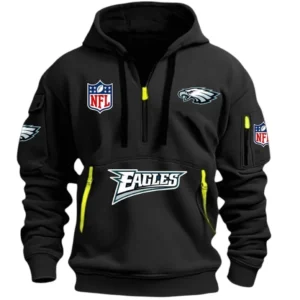 Performance Hoodie Half Zipper, Fan Edition Logo DNFL13 - Black