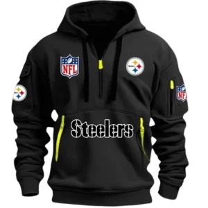 Outdoor Half-Zip Hoodie, Team Spirit Logo Design DNFL13 - Black