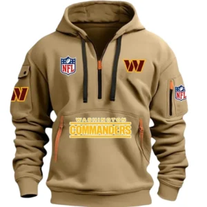 Performance Hoodie Half Zipper, Fan Edition Logo DNFL13 - Khaki