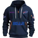 Training Hoodie Half Zipper, Fan-Friendly Logo Design DNFL13 - Navy
