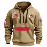Performance Hoodie Half Zipper, Fan Edition Logo DNFL13 - Khaki