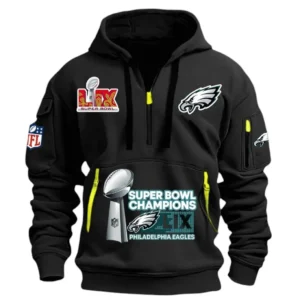 Performance Hoodie Half Zipper, Fan Edition Logo DNFL13 - Black