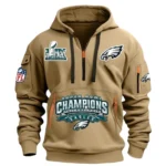 Performance Hoodie Half Zipper, Fan Edition Logo DNFL13 - Khaki