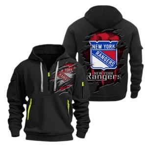 Training Hoodie Half Zipper, Fan-Friendly Logo Design DNHL10 - Black