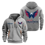 Training Hoodie Half Zipper, Fan-Friendly Logo Design DNHL10 - Grey
