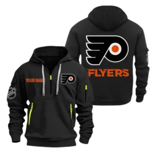 Training Hoodie Half Zipper, Fan-Friendly Logo Design DNHL10 - Black