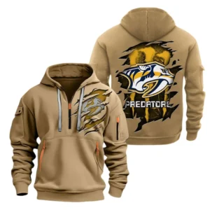 Performance Hoodie Half Zipper, Fan Edition Logo DNHL10 - Khaki