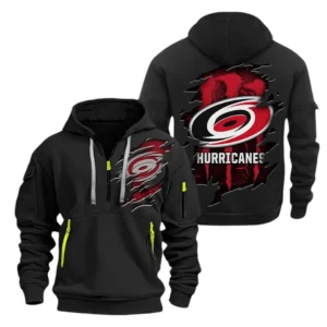 Urban Streetwear Hoodie, Half-Zip with Exclusive Logo DNHL10 - Black