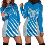 Fan Claw Squad Hoodie Dress Women, Sporty Women's Hoodie Dress PTHDDDL00