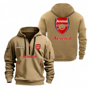Performance Hoodie Half Zipper, Fan Edition Logo EPL104 - Khaki