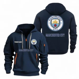 Outdoor Half-Zip Hoodie, Team Spirit Logo Design EPL104 - Navy