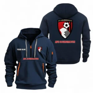 Outdoor Half-Zip Hoodie, Team Spirit Logo Design EPL104 - Navy