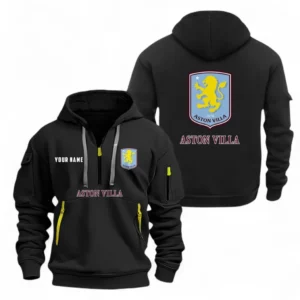 Training Hoodie Half Zipper, Fan-Friendly Logo Design EPL104 - Black