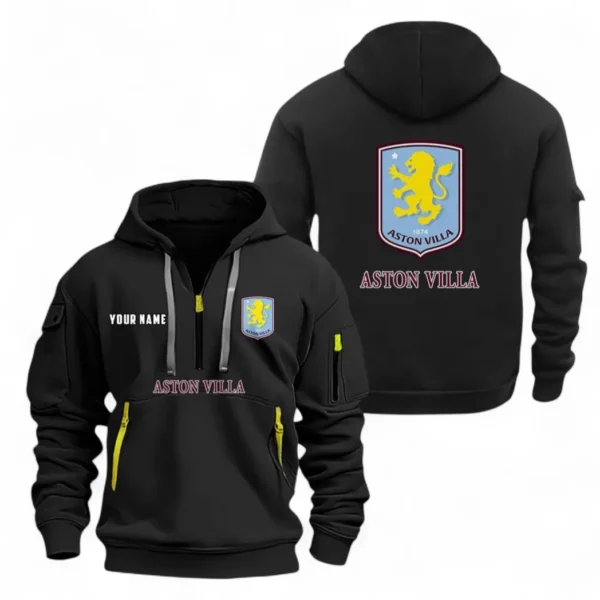 Training Hoodie Half Zipper, Fan-Friendly Logo Design EPL104 - Black