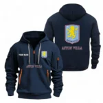 Fan Gift Hoodie Half Zipper, Sports-Inspired Logo Design EPL104 - Navy