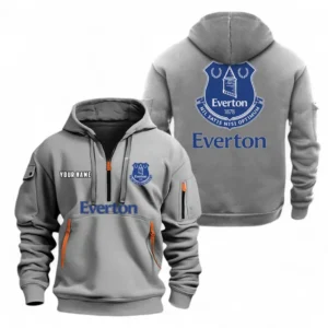 Everyday Hoodie Half Zipper, Athletic-Inspired Logo EPL104 - Grey