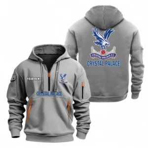 Lightweight Sports Hoodie Half Zipper, Unique Logo Print EPL104 - Grey