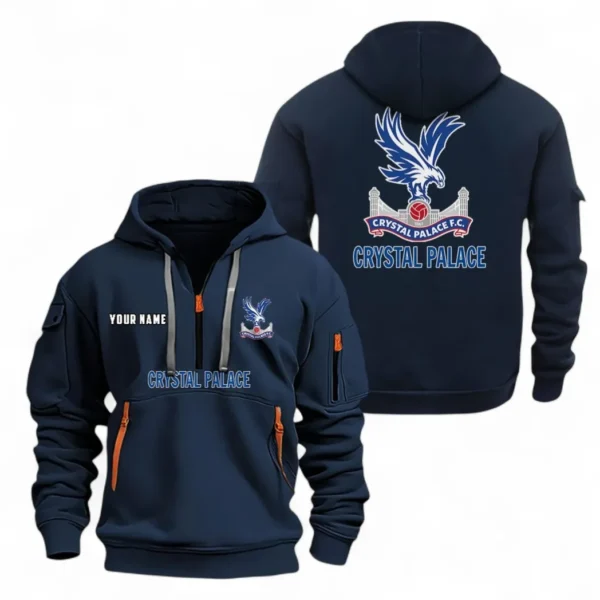 Outdoor Half-Zip Hoodie, Team Spirit Logo Design EPL104 - Navy
