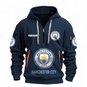 Outdoor Half-Zip Hoodie, Team Spirit Logo Design EPL116 - Navy