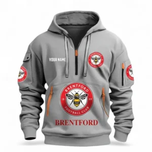 Urban Streetwear Hoodie, Half-Zip with Exclusive Logo EPL116 - Grey