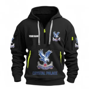 Urban Streetwear Hoodie, Half-Zip with Exclusive Logo EPL116 - Black