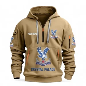 Outdoor Half-Zip Hoodie, Team Spirit Logo Design EPL116 - Khaki