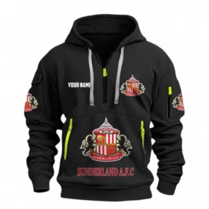 Training Hoodie Half Zipper, Fan-Friendly Logo Design EPL116 - Black