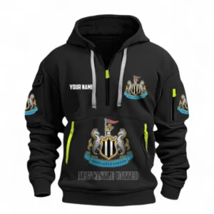 Urban Streetwear Hoodie, Half-Zip with Exclusive Logo EPL116 - Black