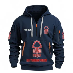 Outdoor Half-Zip Hoodie, Team Spirit Logo Design EPL116 - Navy
