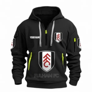 Training Hoodie Half Zipper, Fan-Friendly Logo Design EPL116 - Black