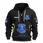 Urban Streetwear Hoodie, Half-Zip with Exclusive Logo EPL116 - Black