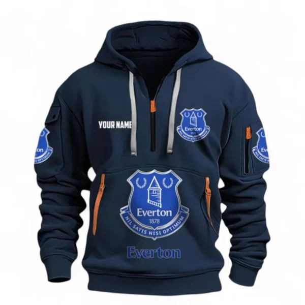 Performance Hoodie Half Zipper, Fan Edition Logo EPL116 - Navy