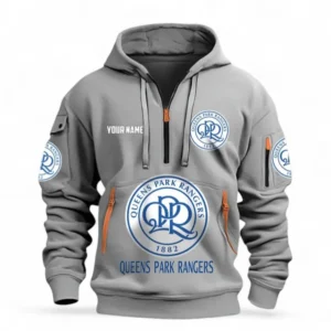 Training Hoodie Half Zipper, Fan-Friendly Logo Design EPL116 - Grey