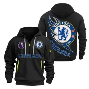 Training Hoodie Half Zipper, Fan-Friendly Logo Design EPL270 - Black