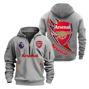 Outdoor Half-Zip Hoodie, Team Spirit Logo Design EPL270 - Gray