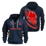 Outdoor Half-Zip Hoodie, Team Spirit Logo Design EPL270 - Navy