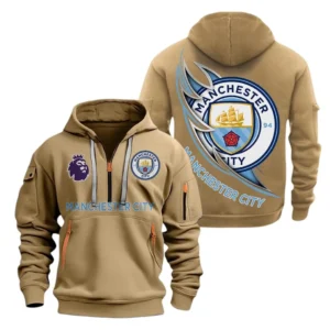 Training Hoodie Half Zipper, Fan-Friendly Logo Design EPL270 - Khaki