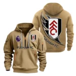 Everyday Hoodie Half Zipper, Athletic-Inspired Logo EPL270 - Khaki