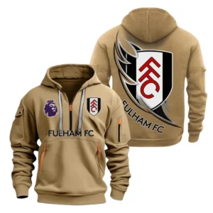 Everyday Hoodie Half Zipper, Athletic-Inspired Logo EPL270 - Khaki