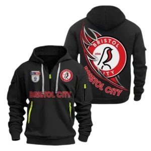 Training Hoodie Half Zipper, Fan-Friendly Logo Design EPL270 - Black
