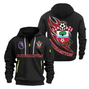 Everyday Hoodie Half Zipper, Athletic-Inspired Logo EPL270 - Black